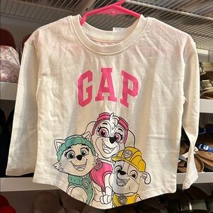 GAP Kids Cream Long Sleeve Paw Patrol Tee